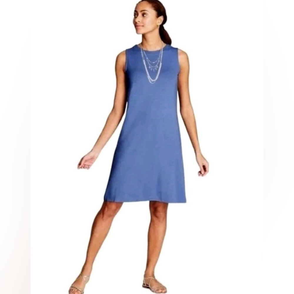 J.Jill Wearever Collection Blue Opal Tank Dress Size Large Petite Casual Summer